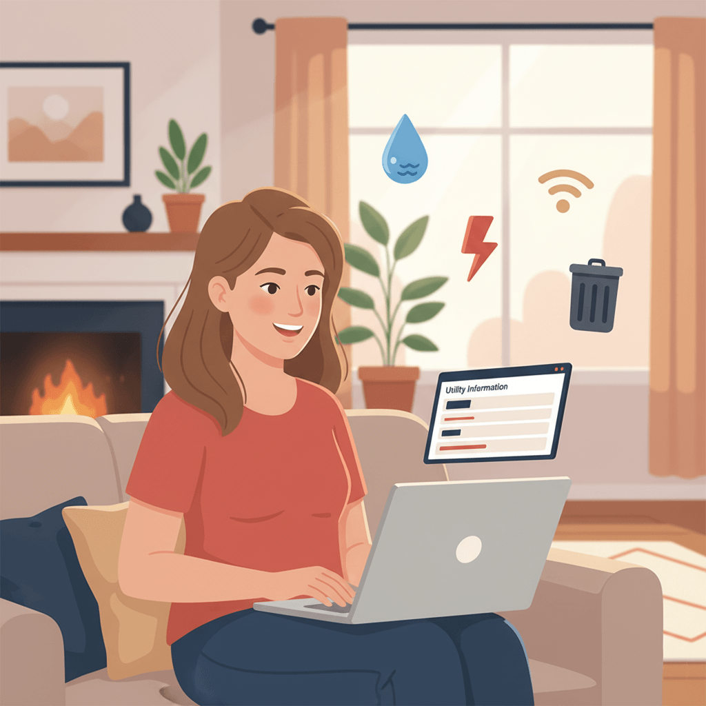 Happy seller completing UtilitySheet form