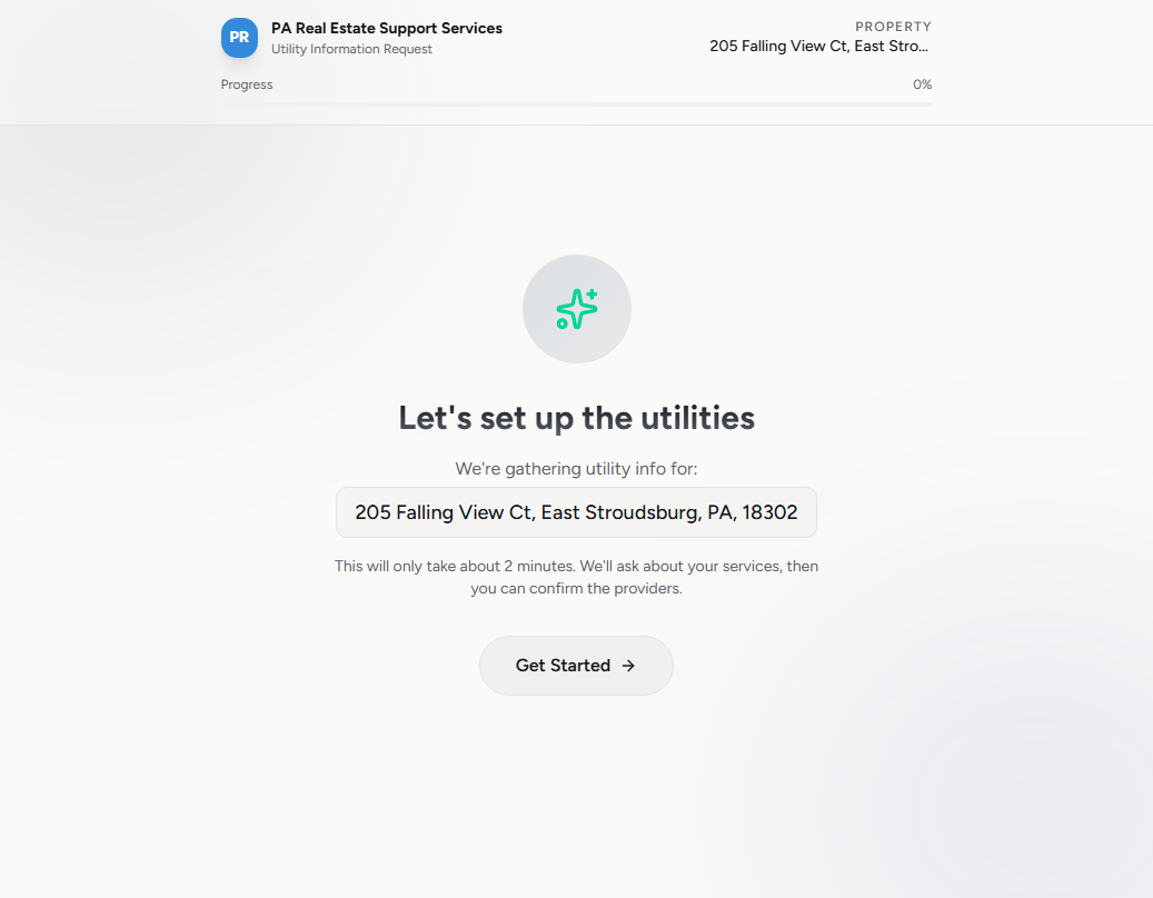 Seller Wizard Interface - Confirming Utility Providers